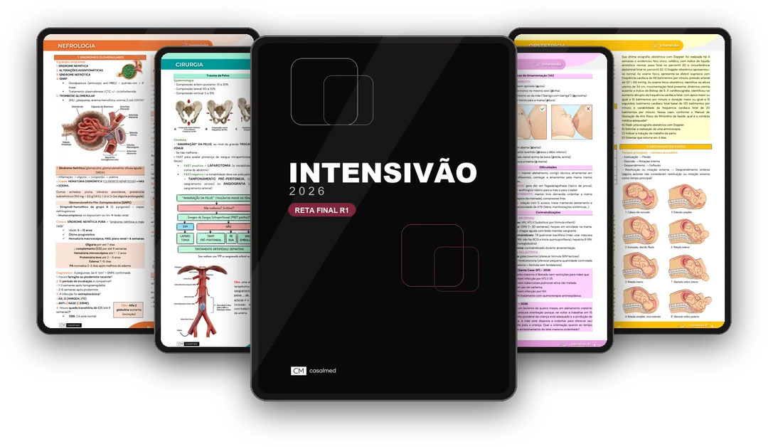 Três tablets com páginas do Intensivão