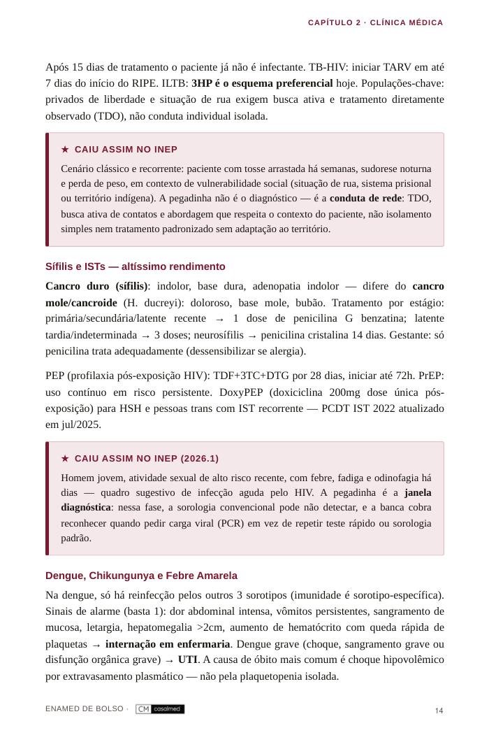Página com boxes Caiu assim no INEP no livro ENAMED de Bolso