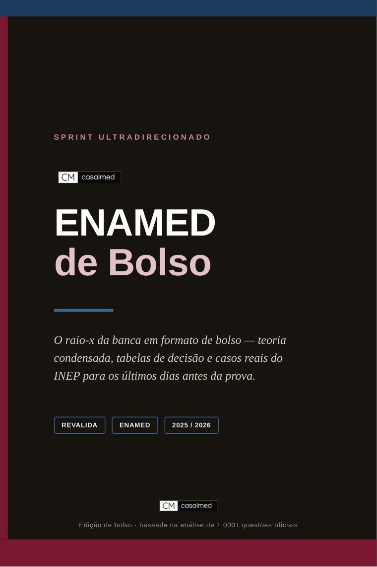 Capa do ENAMED de Bolso, edição digital em PDF, 14 × 21 cm, 125 páginas, CasalMed